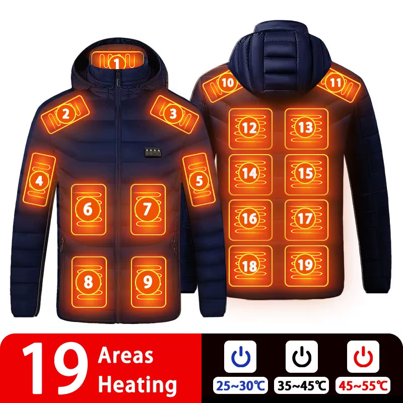 Ultimate 9-Zone Heated Jacket: Stay Warm This Winter with Our Unisex USB Heating Vest for Outdoor Adventures