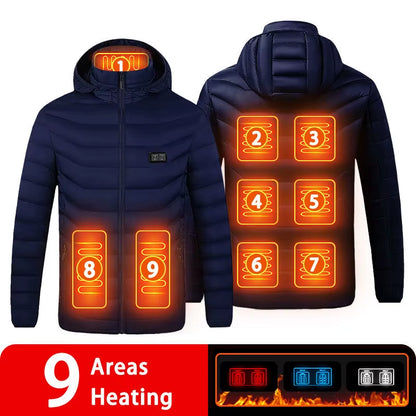 Ultimate 9-Zone Heated Jacket: Stay Warm This Winter with Our Unisex USB Heating Vest for Outdoor Adventures