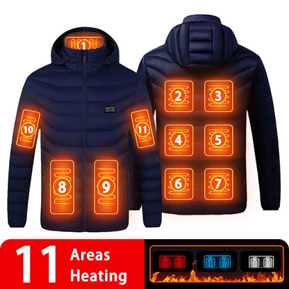 Ultimate 9-Zone Heated Jacket: Stay Warm This Winter with Our Unisex USB Heating Vest for Outdoor Adventures