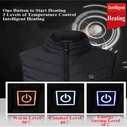 Ultimate 9-Zone Heated Jacket: Stay Warm This Winter with Our Unisex USB Heating Vest for Outdoor Adventures