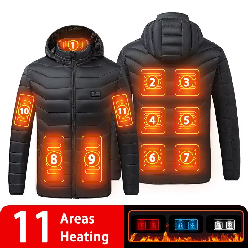 Ultimate 9-Zone Heated Jacket: Stay Warm This Winter with Our Unisex USB Heating Vest for Outdoor Adventures